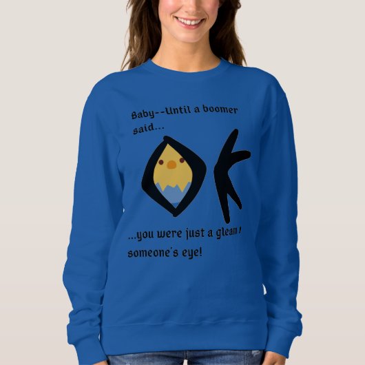 Blue Women's Basic Sweatshirt Boomeranged (Voorkant)