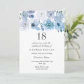 Blue Wonderland Girls 18e anniversaire Invitation (Debout devant)