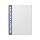 Blue Wood Planked Large Sketch Pad Notitieblok (Gedraaid)