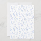 Blue Woodland Baby Boy Douche Nom Course Carte de  (Dos)