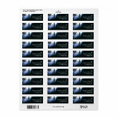 Blue Woodland Forest, rustieke bruiloft Etiket (Full Sheet)