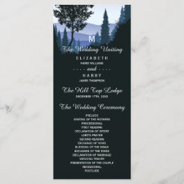 Blue Woodland Forest, rustieke bruiloft Programma