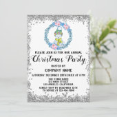 Blue Wreate Company Holiday Kerstparty Silver Kaart (Staand voorkant)