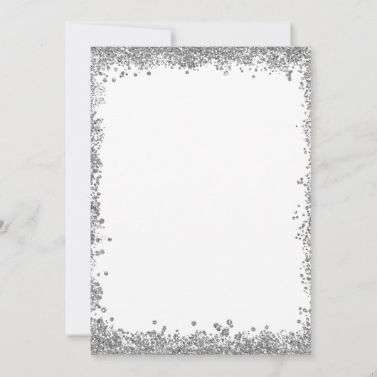 Blue Wreate kerstcompany Holiday Party Silver Kaart (Achterkant)