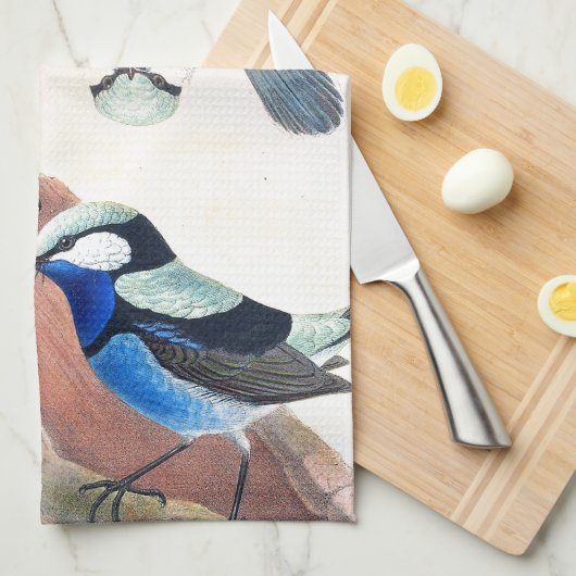 Blue Wren Birds Wildlife Animalsl Kitchen Towel Theedoek (Quarter Fold)