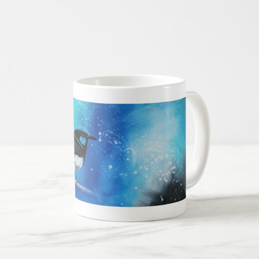 Blue Wren Fine Art Mok (Voorkant rechts)