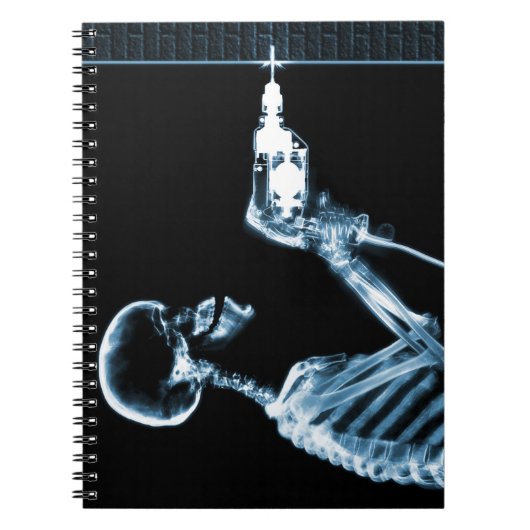 Blue X-Ray Skeleton Builder Notitieboek (Voorkant)