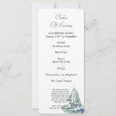 Blue Yacht Célébration De La Vie Carte photo (Dos)