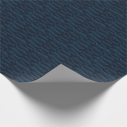 Blue Yacht Pattern Cadeaupapier (Hoek)