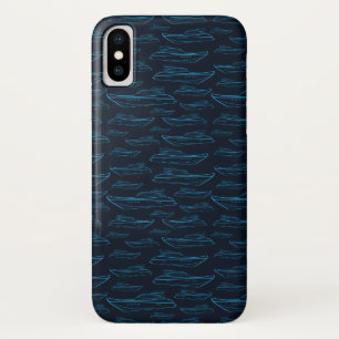 Blue Yacht Pattern iPhone X Hoesje