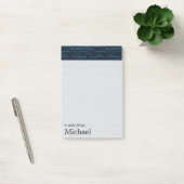 Blue Yacht Pattern | Jouw namen toevoegen Post-it® Notes (Kantoor)