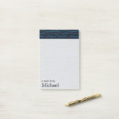 Blue Yacht Pattern | Jouw namen toevoegen Post-it® Notes (Op bureau)