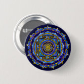 Blue Yantra Button (Voorkant /achterkant)