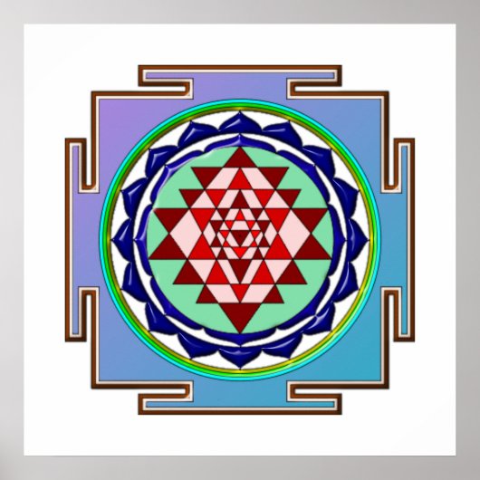 BLUE YANTRA POSTER (Voorkant)
