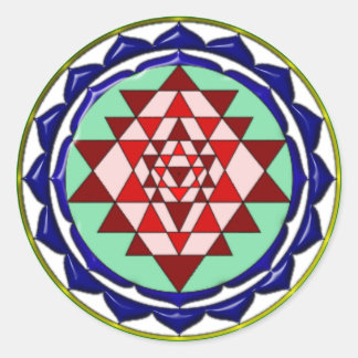 BLUE YANTRA RONDE STICKER