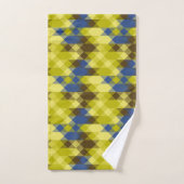 Blue Yellow and tan geometric Bad Handdoek (Handdoek)