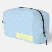 Blue & Yellow Bow Pattern Coquette Cosmetic  Toilettasje (Rechterhoek)