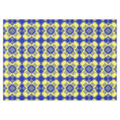 Blue Yellow Checker Argyle Pattern Tafelkleed (Voorkant (Horizontaal))