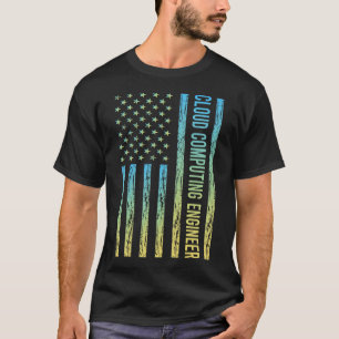 Blue Yellow Cloud Computing Engineer T-shirt