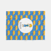 Blue Yellow Dump Truck Boy Construction Worker Fleece Deken (Voorkant (Horizontaal))