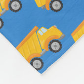 Blue Yellow Dump Truck Boy Construction Worker Fleece Deken (Hoek)