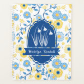 Blue & Yellow Laurentian Floral Custom Name (Devant)