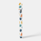 Blue Yellow Orange Kawaii Cat Pattern Cat Lover (Côté gauche)