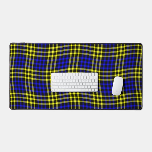 Blue Yellow Plaid Checker Seamless Pattern (Clavier et souris)