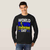 Blue Yellow Socks World Down Syndrome Awareness Da T-shirt (Voorkant volledig)