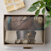  Blue & Yellow Steampunk Parrot Tissuepapier (Geschenk)