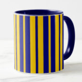 Blue Yellow Stylish Stripes Pattern Design  Mok