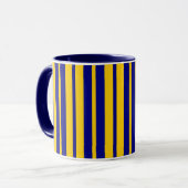 Blue Yellow Stylish Stripes Pattern Design  Mok (Voorkant links)