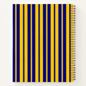 Blue Yellow Stylish Stripes Pattern Design  Notitieboek (Achterkant)