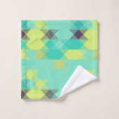 blue yellow turquoise yellow and aqua  (Gant de toilette)