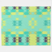 blue yellow turquoise yellow and aqua fleece deken (Voorkant (Horizontaal))