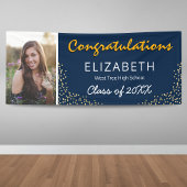 Blue Yellow White 2023 Afstuderen Foto Spandoek