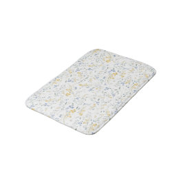 Blue Yellow Wildflower Pattern Badmat