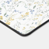 Blue Yellow Wildflower Pattern Bureaumat (Hoek)