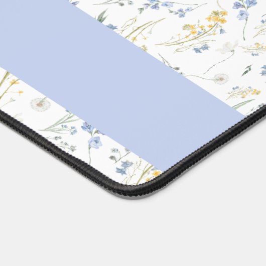 Blue Yellow Wildflower Pattern Custom Name (Coin)