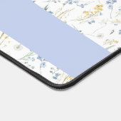 Blue Yellow Wildflower Pattern Custom Name Bureaumat (Hoek)