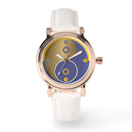 Blue Yellow Yin Yang Horloge