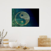 Blue Yin Yang Poster (Keuken)
