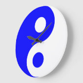 Blue Yin Yang Symbol Grote Klok (Hoek)