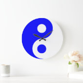 Blue Yin Yang Symbol Grote Klok (Huis)