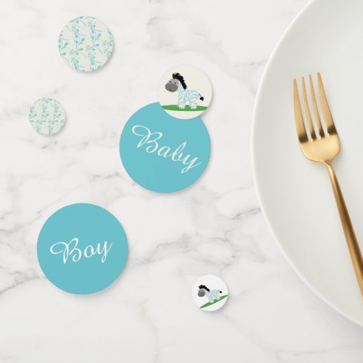 Blue Zebra Baby Boy Table Confetti (Groupe)