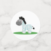 Blue Zebra Baby Table Confetti (Kleine voorkant)