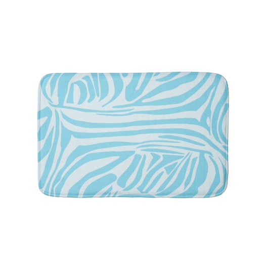 Blue Zebra Pattern Badmat (Voorkant)