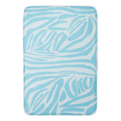 Blue Zebra Pattern Badmat (Voorkant Verticaal)