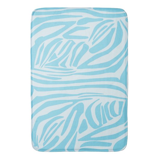 Blue Zebra Pattern Badmat (Voorkant Verticaal)