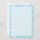 Blue Zebra Pattern Bedankkaart (Achterkant)